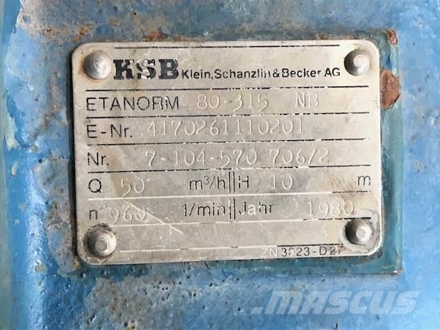KSB 80 315 NB Pumper - 2 stk. Pumpe za vodu
