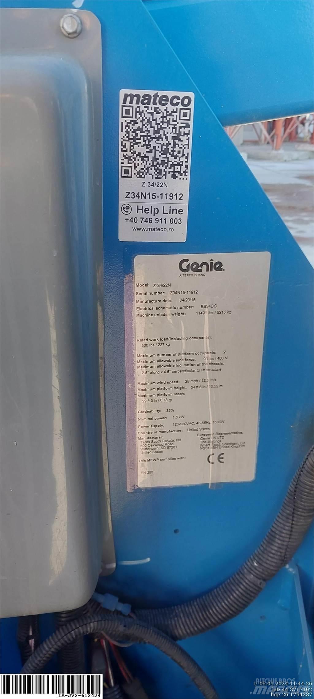 Genie Z-34/22N Zglobne podizne platforme