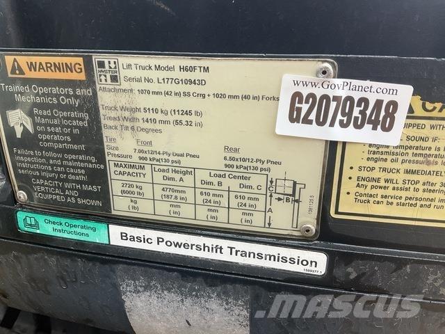 Hyster H60FTM Viljuškari - ostalo