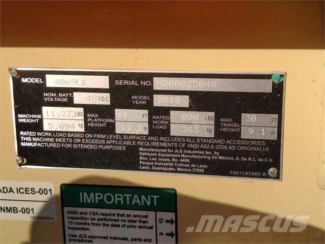 JLG 4069LE Makazaste platforme