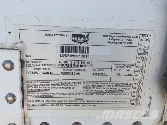 Wabash DVDBHPC Prikolice sa sandukom
