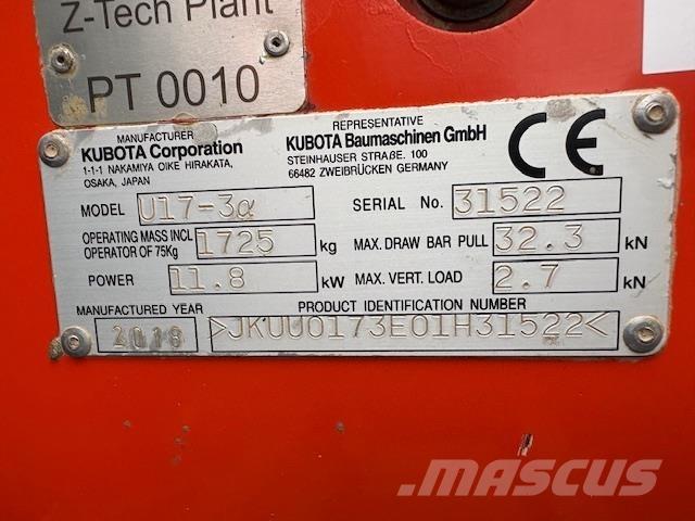 Kubota U17-3 Midi bageri 7t – 12t