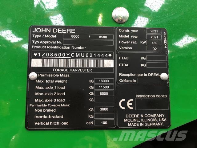 John Deere 8500 Kombajni za stočnu hranu