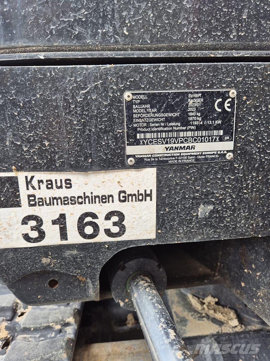 Yanmar SV 19 Mini bageri < 7t