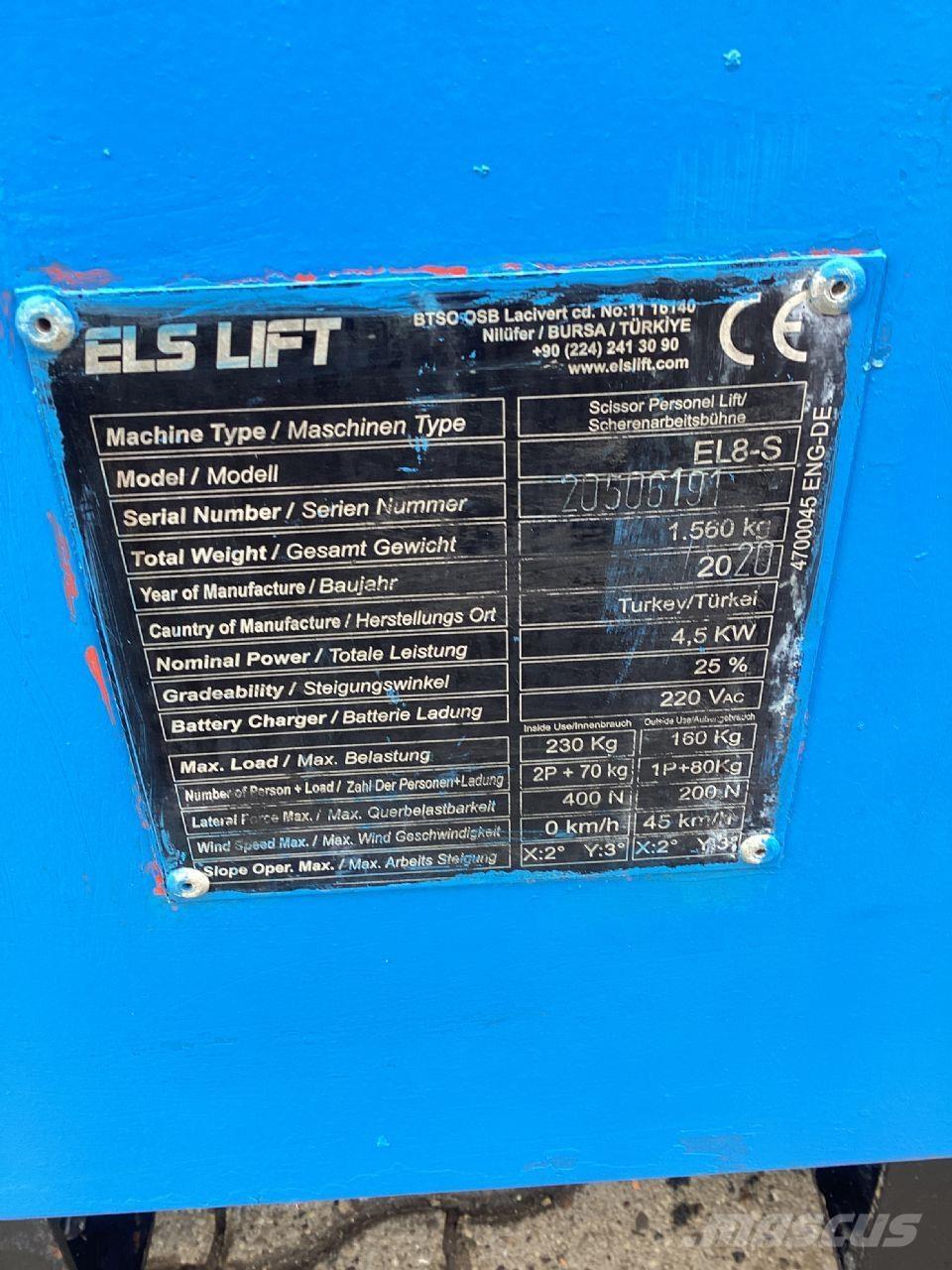 ELS LIFT EL8-S Makazaste platforme