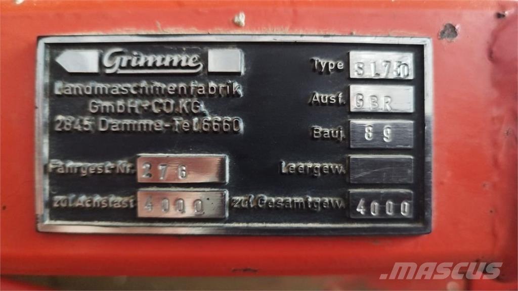 Grimme SL 750 Ostale poljoprivredne mašine