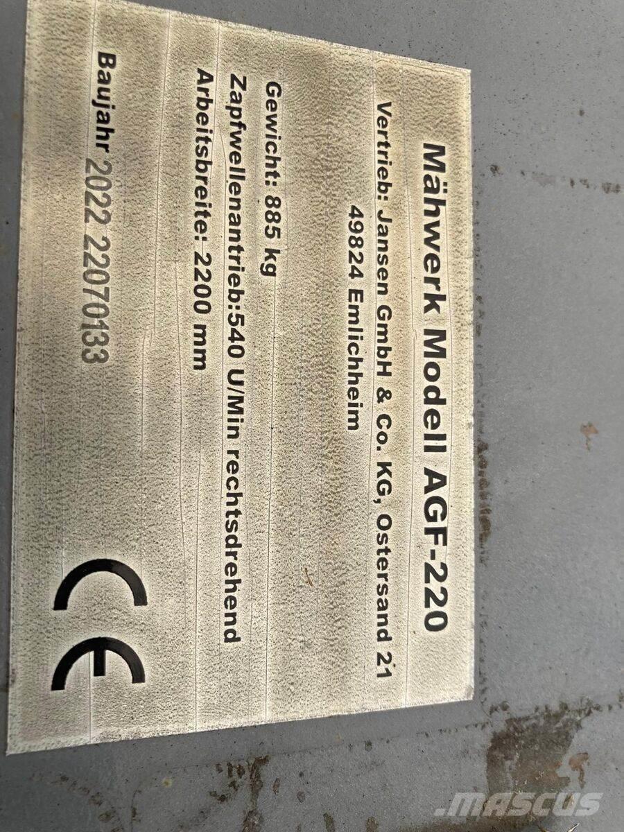 Jansen AGF 220 Kosilice za livade