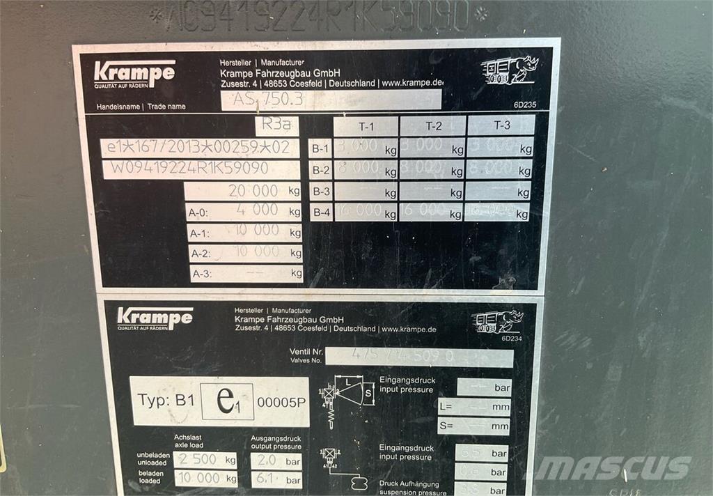 Krampe AS 750 Ostale prikolice