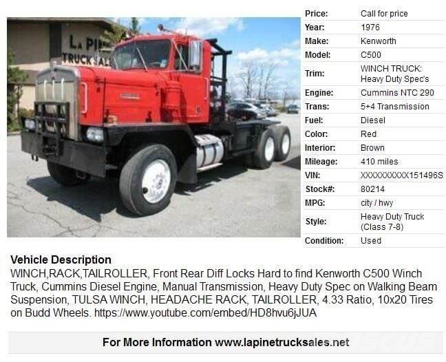 Kenworth C500 Šleperi za vozila