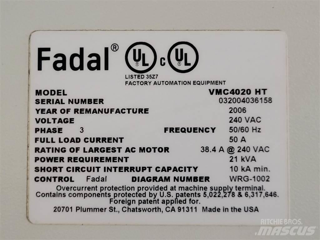  FADAL VMC 4020 HT Ostalo za građevinarstvo