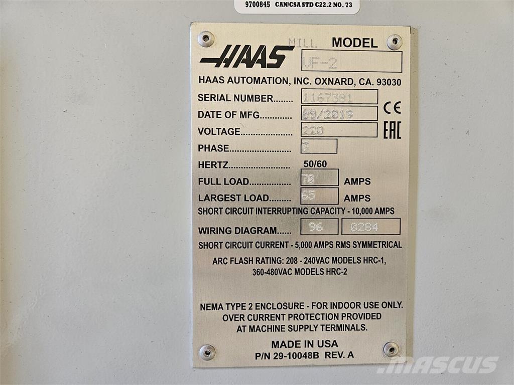 Haas VF-2 Ostalo za građevinarstvo