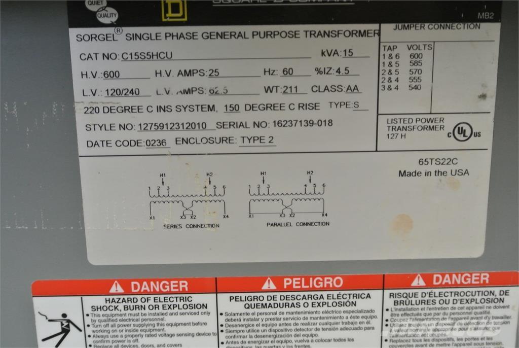  SQUARE D C15S5HCU Ostalo za građevinarstvo
