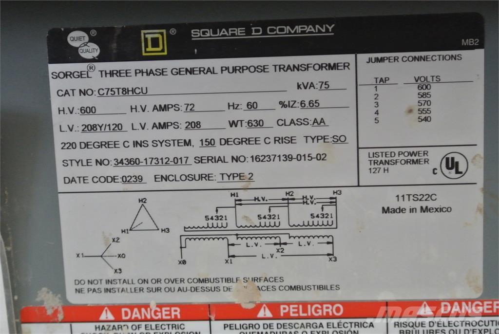  SQUARE D C75T8HCU Ostalo za građevinarstvo