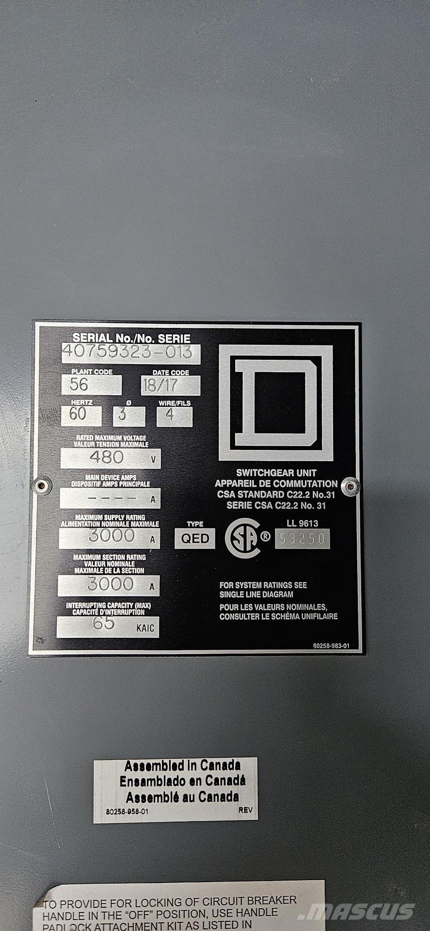  SQUARE D QED Ostalo za građevinarstvo