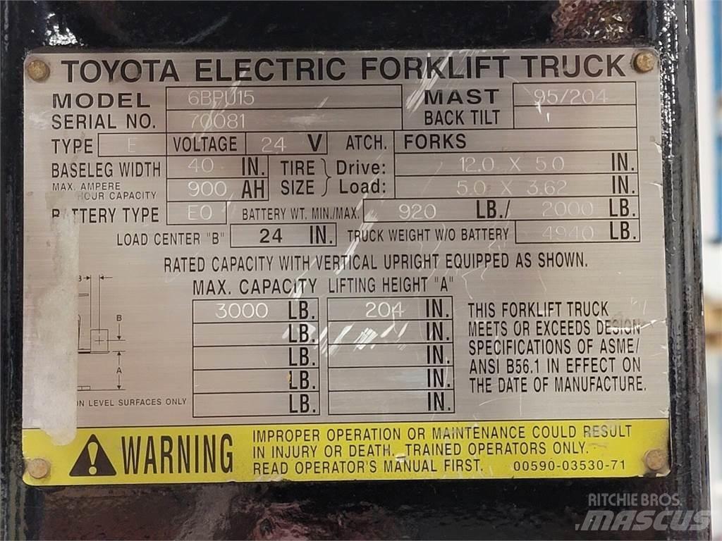 Toyota 6BPU15 Ostalo za građevinarstvo