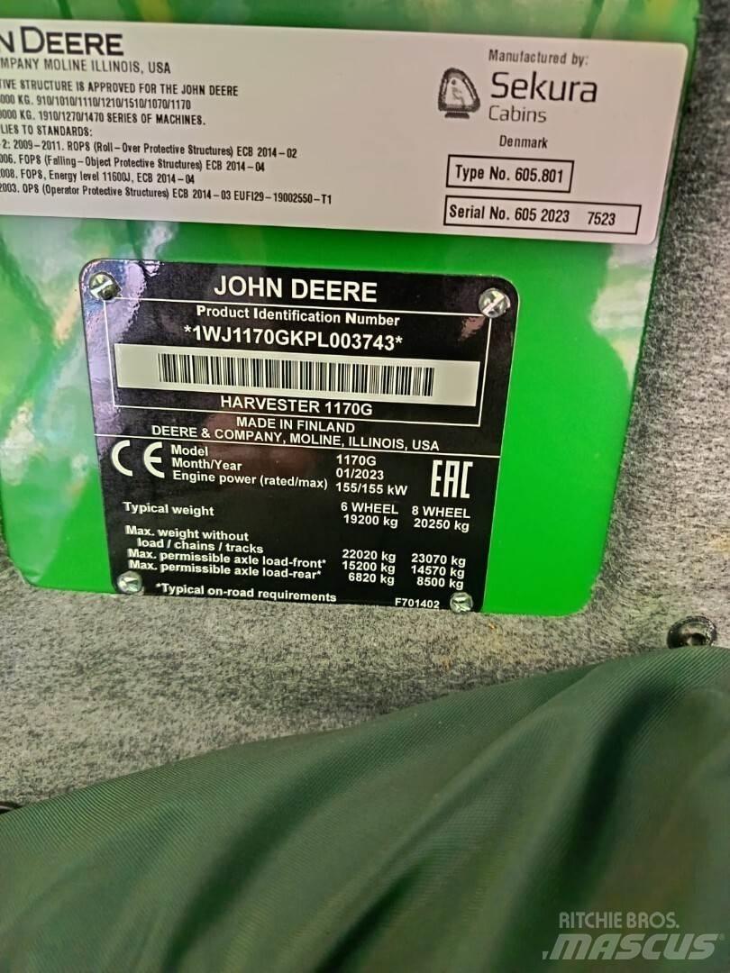 John Deere 1170G Harversteri