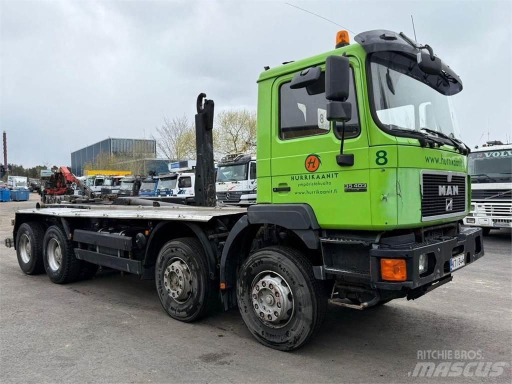 MAN 35.403 8X4 Rol kiper kamioni sa kukom za podizanje tereta