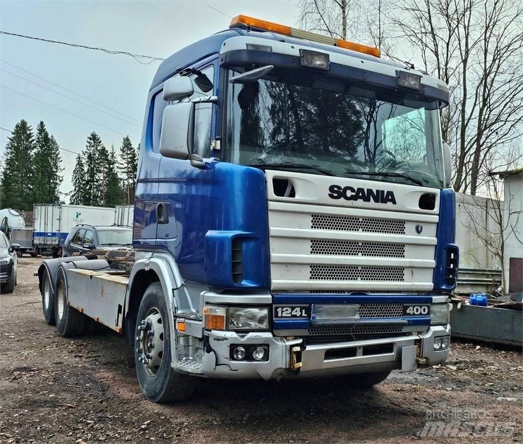 Scania 124 L 6x2 Rol kiper kamioni sa kukom za podizanje tereta