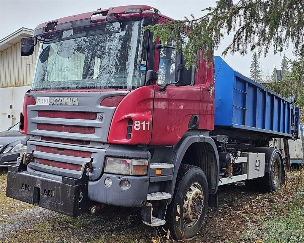 Scania P340 4x4 Rol kiper kamioni sa kukom za podizanje tereta