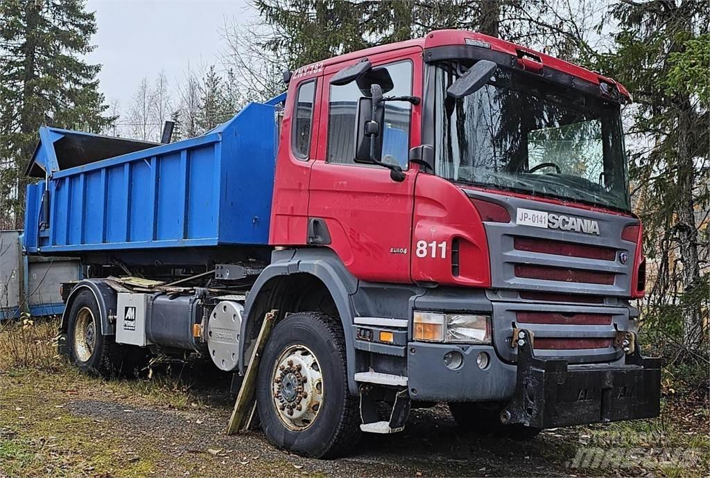 Scania P340 4x4 Rol kiper kamioni sa kukom za podizanje tereta