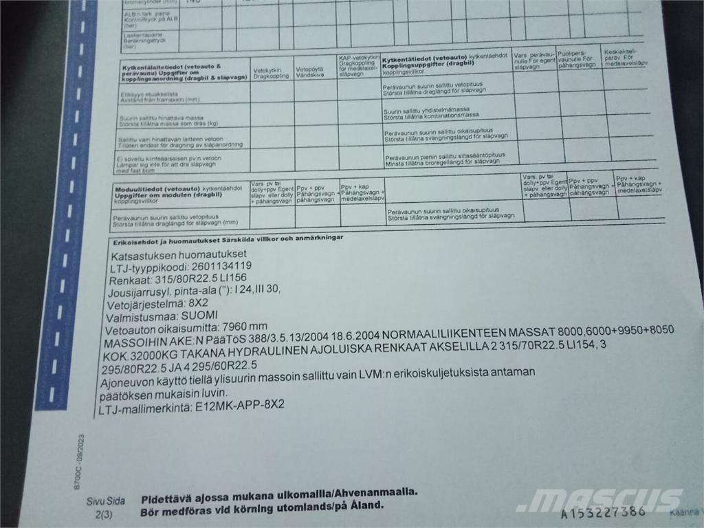 Sisu E12 Kamioni za prevoz šumarskih mašina