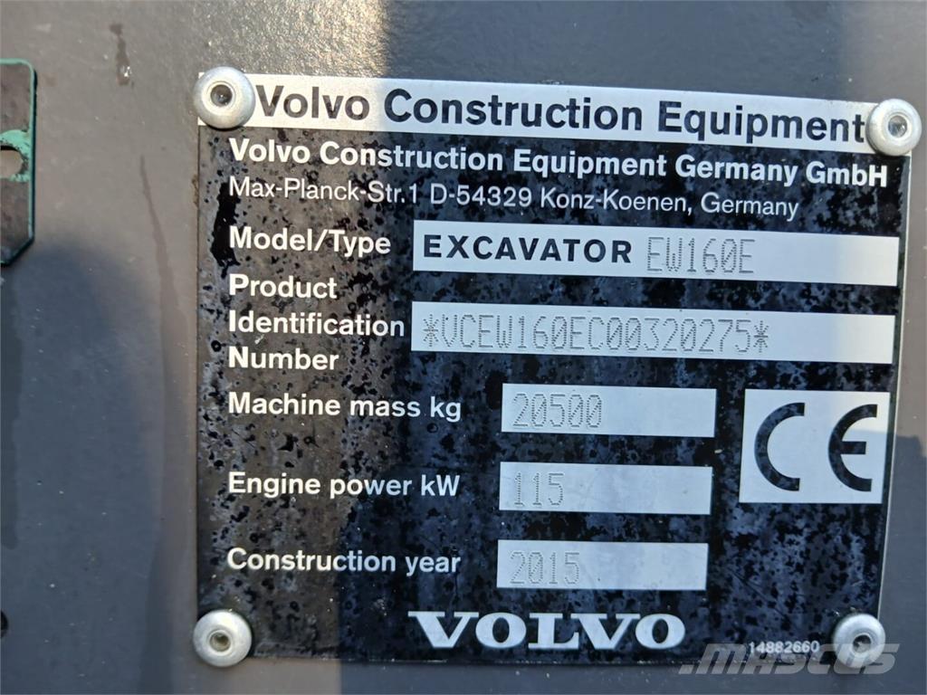 Volvo EW 160 E Bageri točkaši