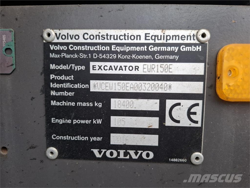 Volvo EWR 150 E Bageri točkaši