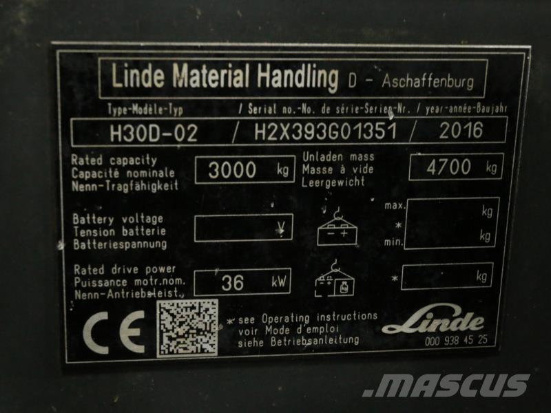 Linde H30D-02 393 Dizelski viljuškari