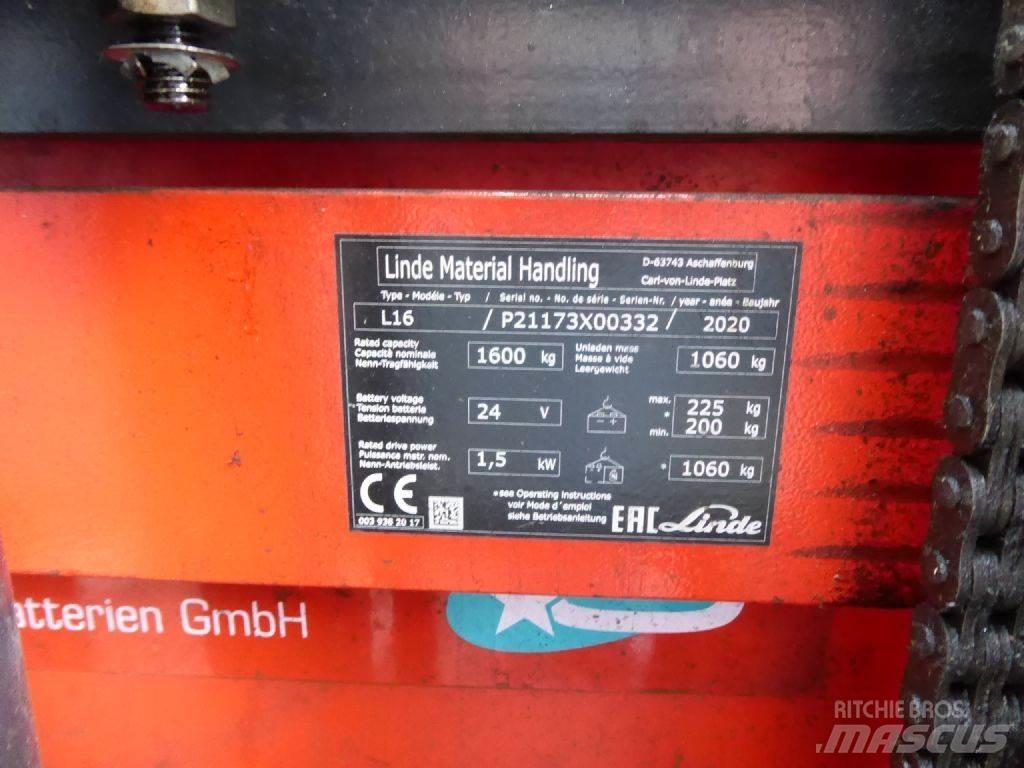 Linde L16 Ručni električni viljuškar