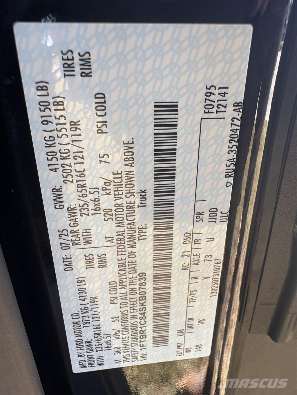 FRD 250 TRANS Sanduk kamioni