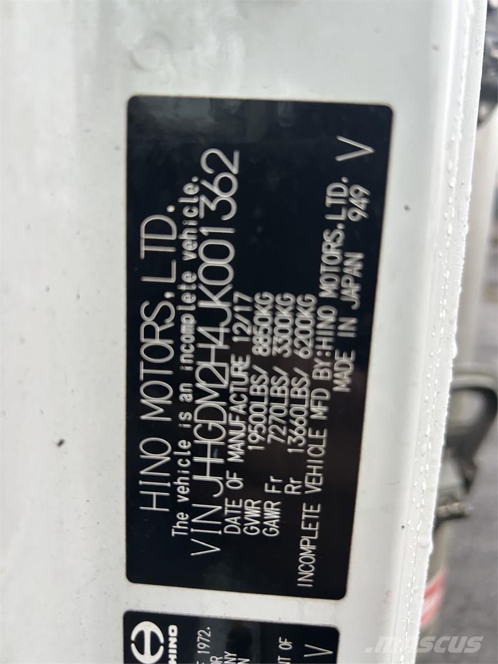 Hino 195 Sanduk kamioni