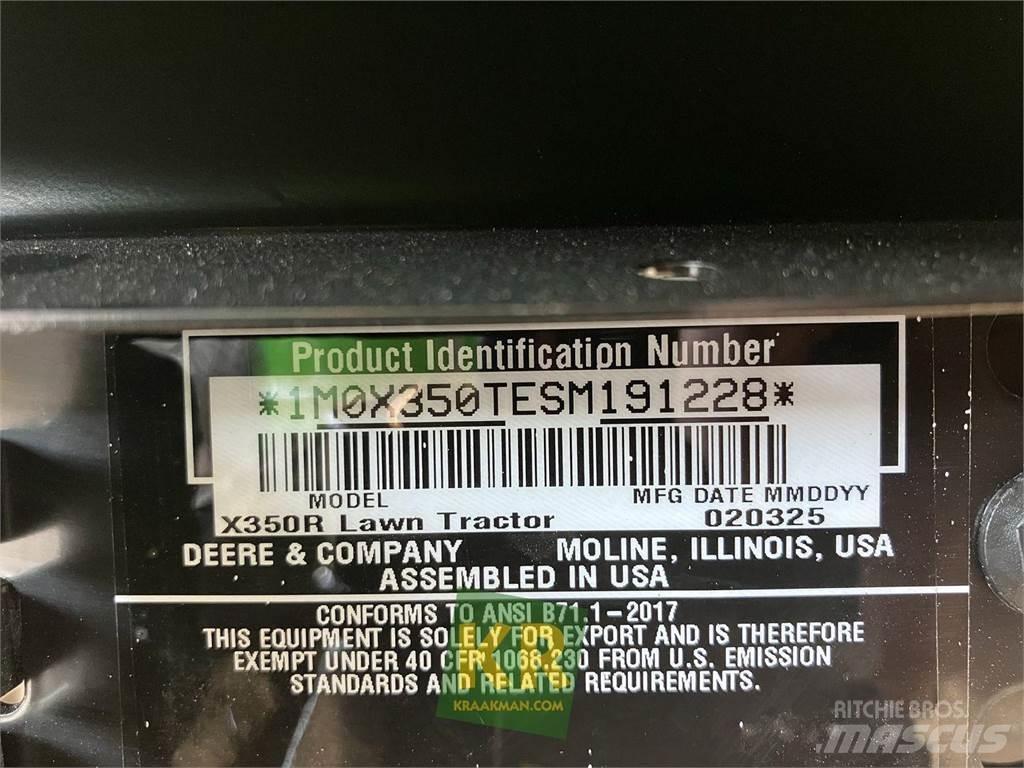 John Deere X350R Traktorske kosilice