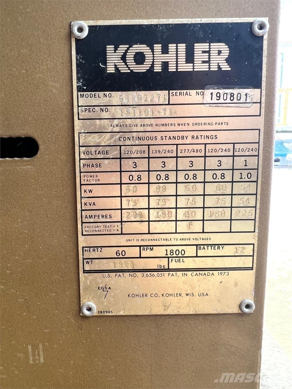 Kohler 60kW Dizel generatori