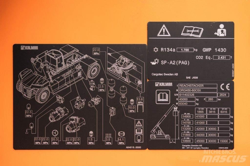 Kalmar DRG450-60C5X Dohvatni viljuškari