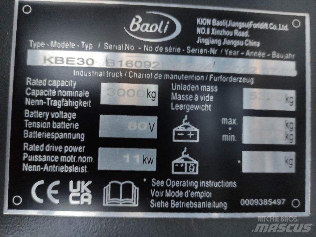 Baoli KBE30 Električni viljuškari