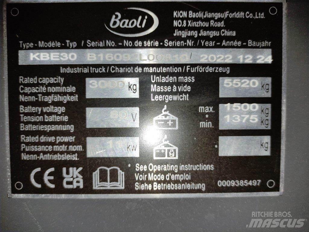 Baoli KBE30 Električni viljuškari