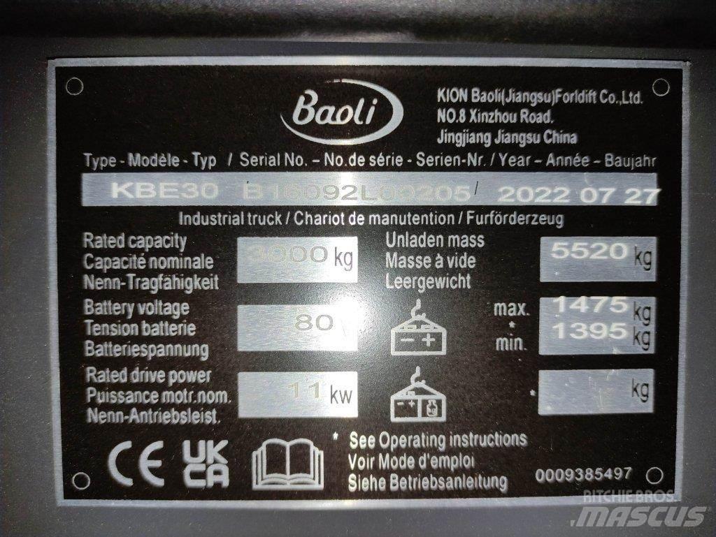 Baoli KBE30 Električni viljuškari