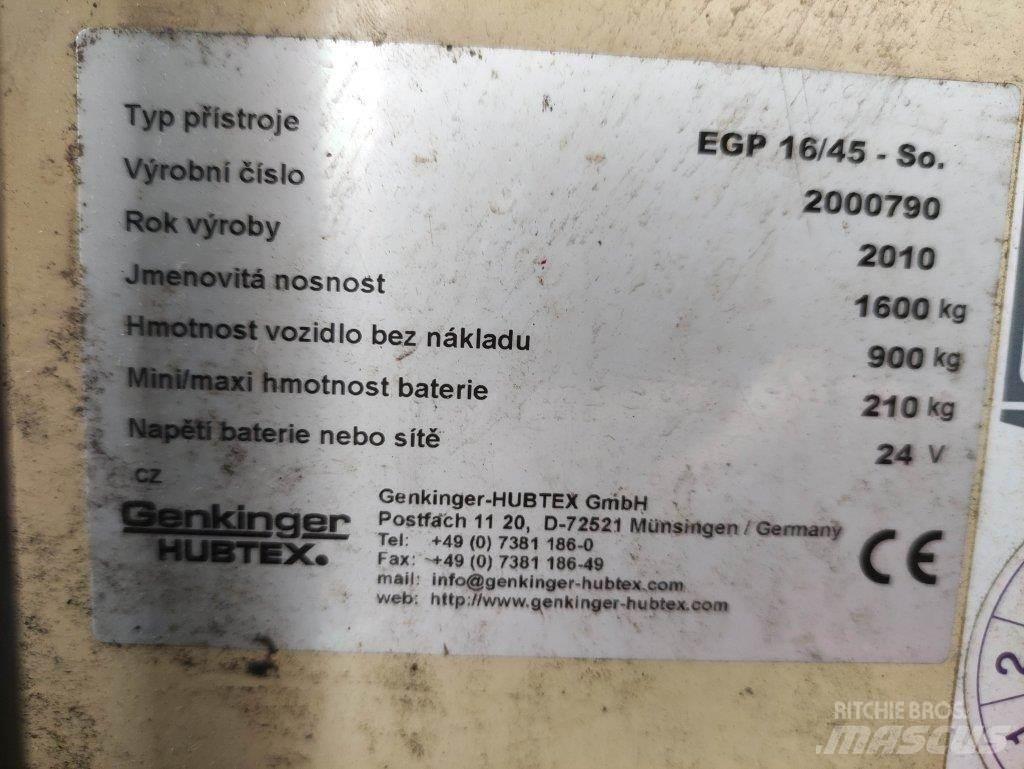 Hubtex EGP16/45-So Ručni električni viljuškar
