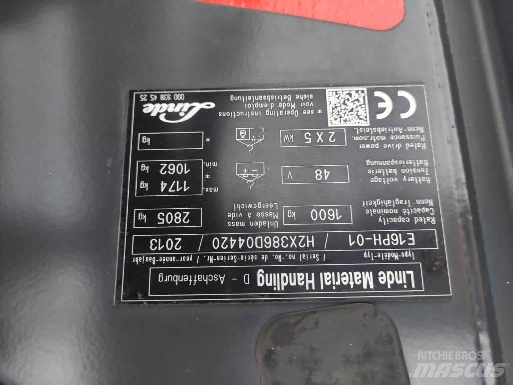 Linde E16PH-01-386 Električni viljuškari