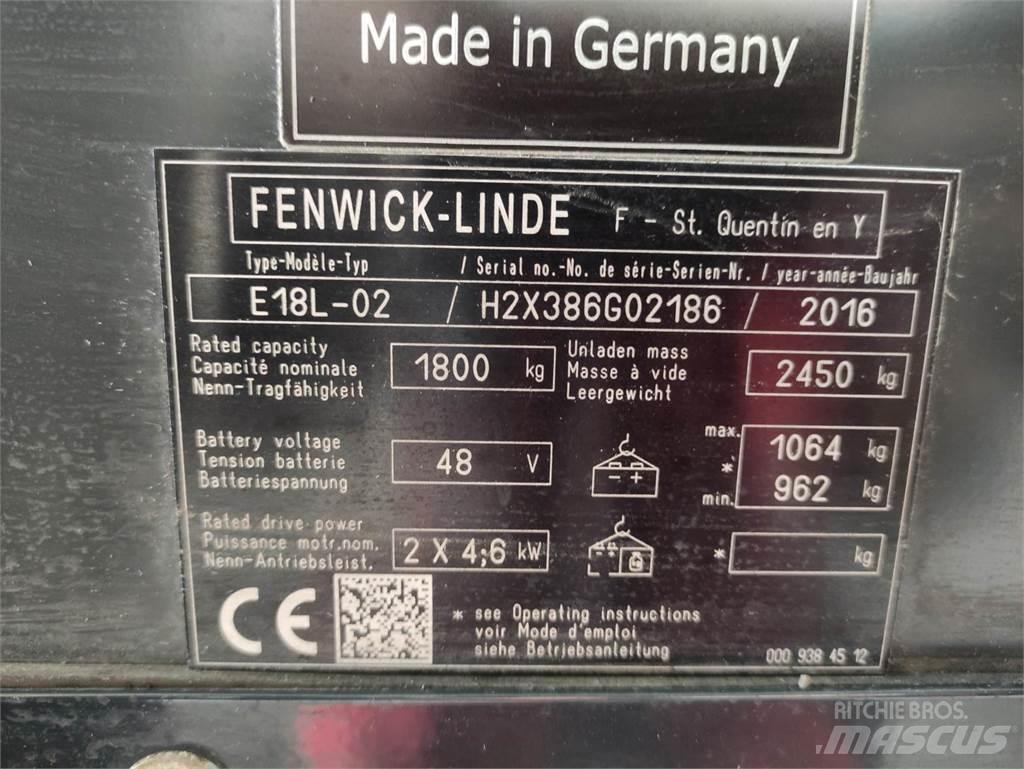 Linde E18L-02-386 Električni viljuškari