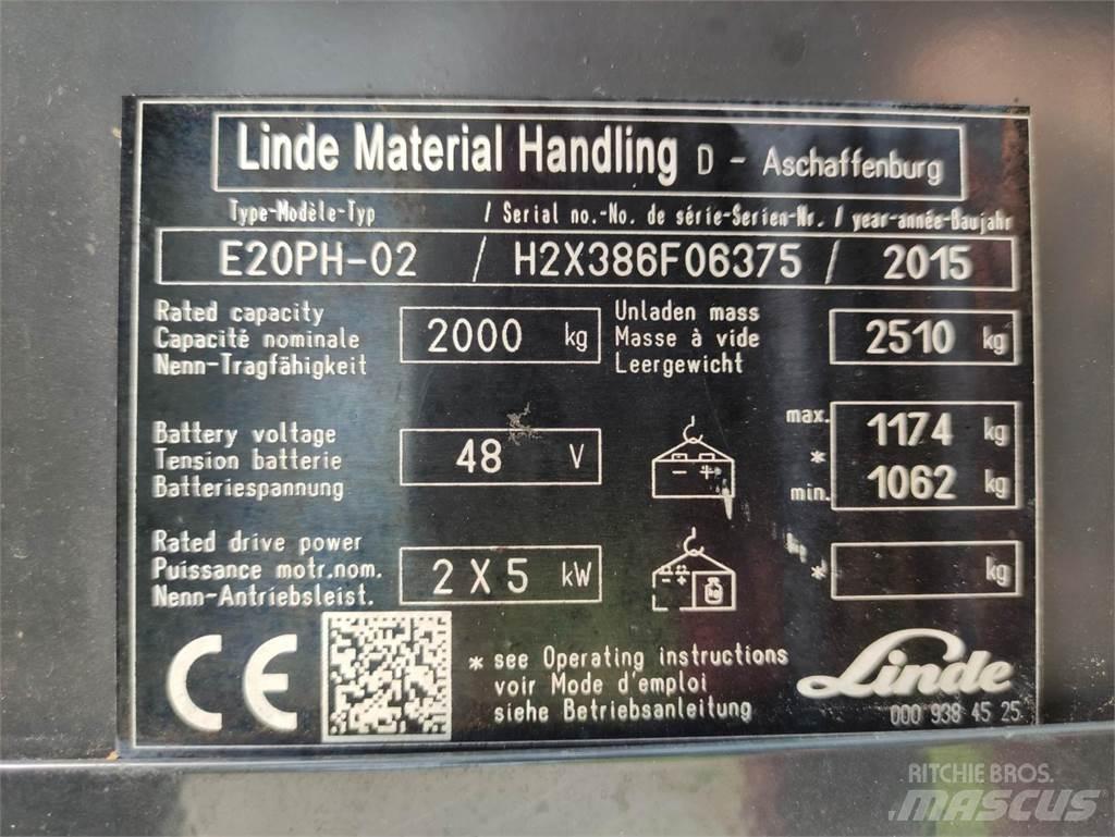Linde E20-PH-02 Električni viljuškari