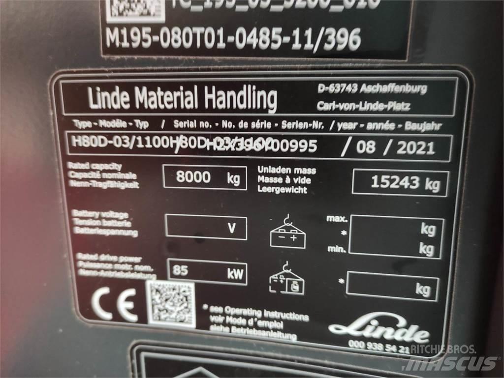 Linde H80D-1100-03-396 Dizelski viljuškari