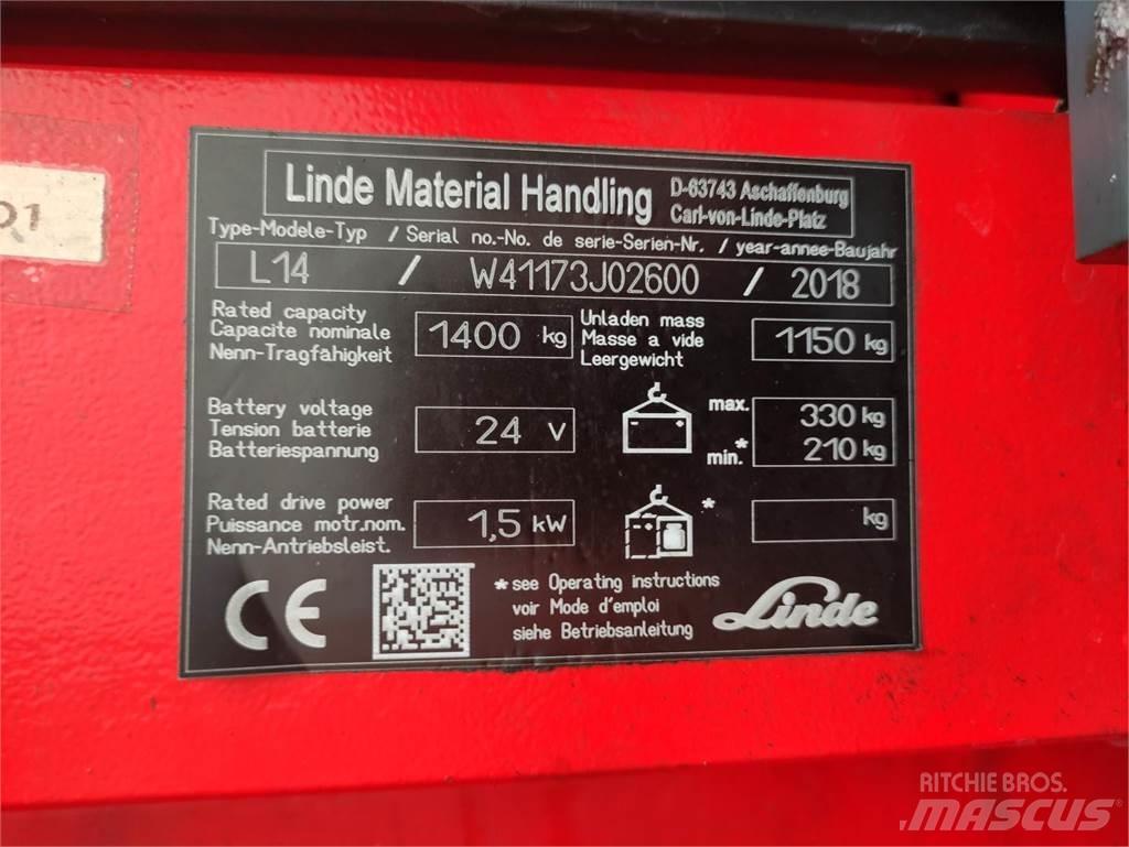 Linde L14-1173 Ručni električni viljuškar