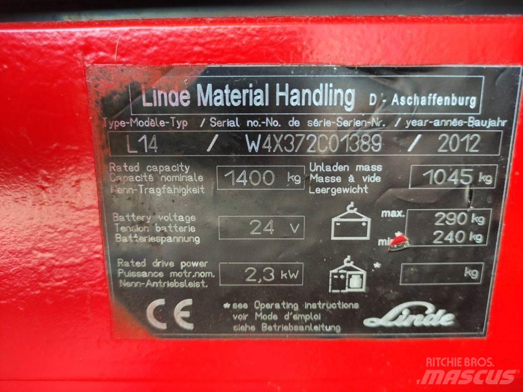 Linde L14-372 Ručni električni viljuškar