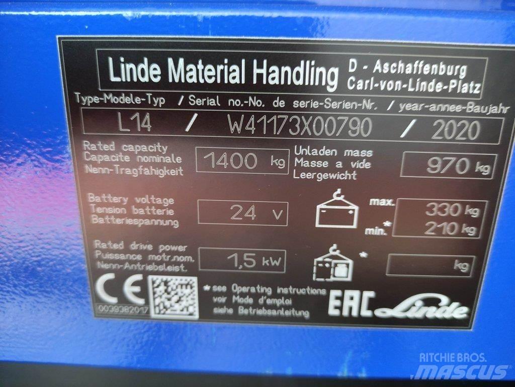 Linde L14i-1173 Ručni električni viljuškar