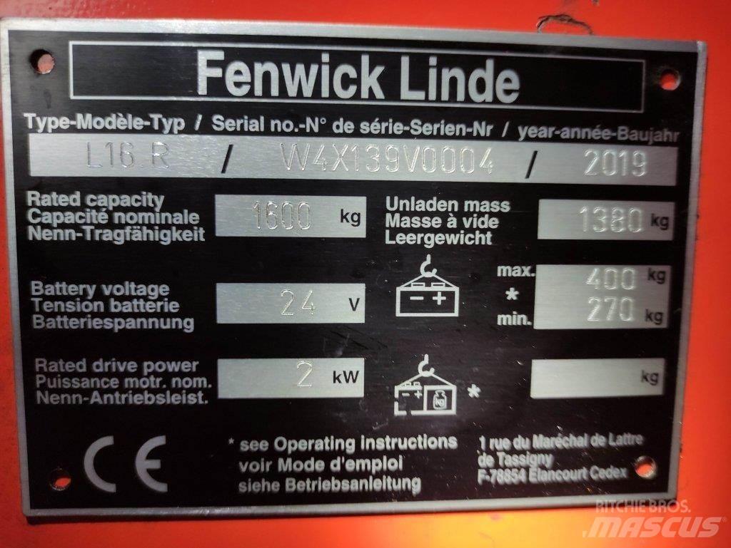 Linde L16R Ručni električni viljuškar