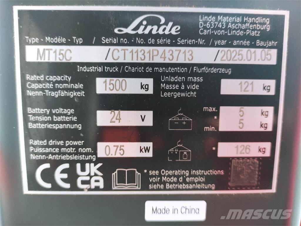 Linde MT15C Nisko podizni električni viljuškar