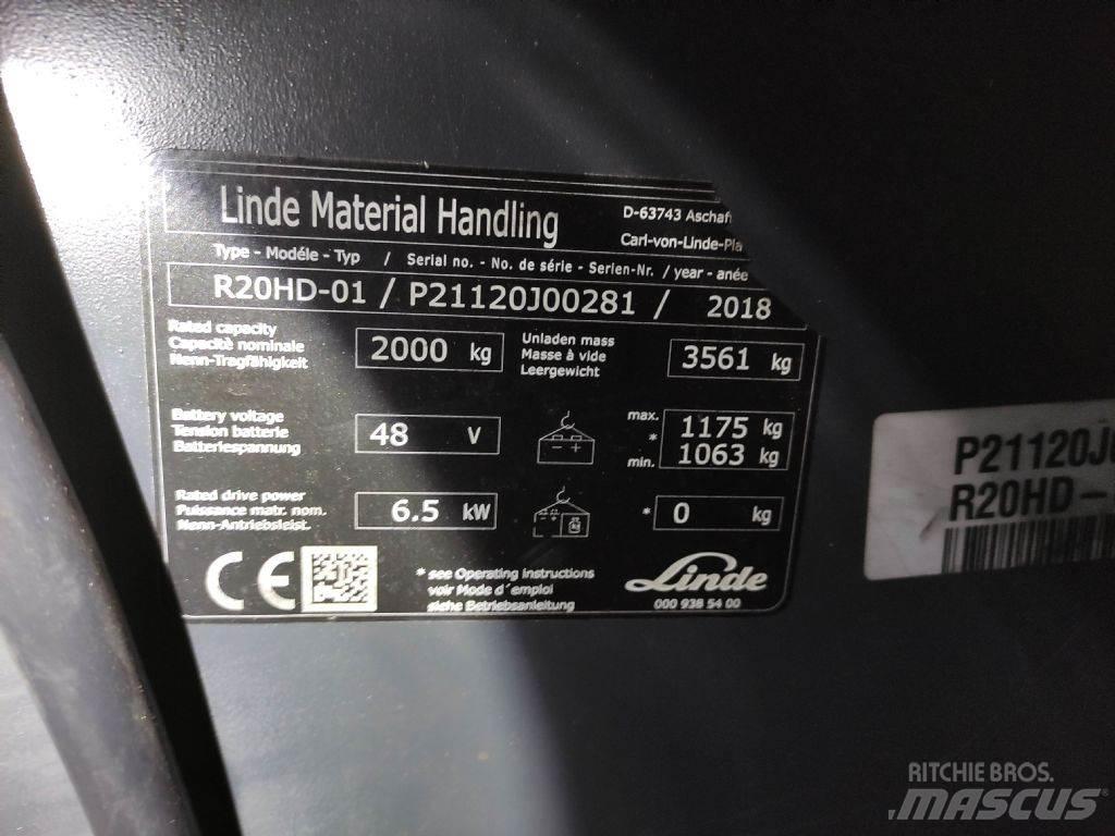 Linde R20HD-01-1120 Viljuškari sa pomičnim stupom