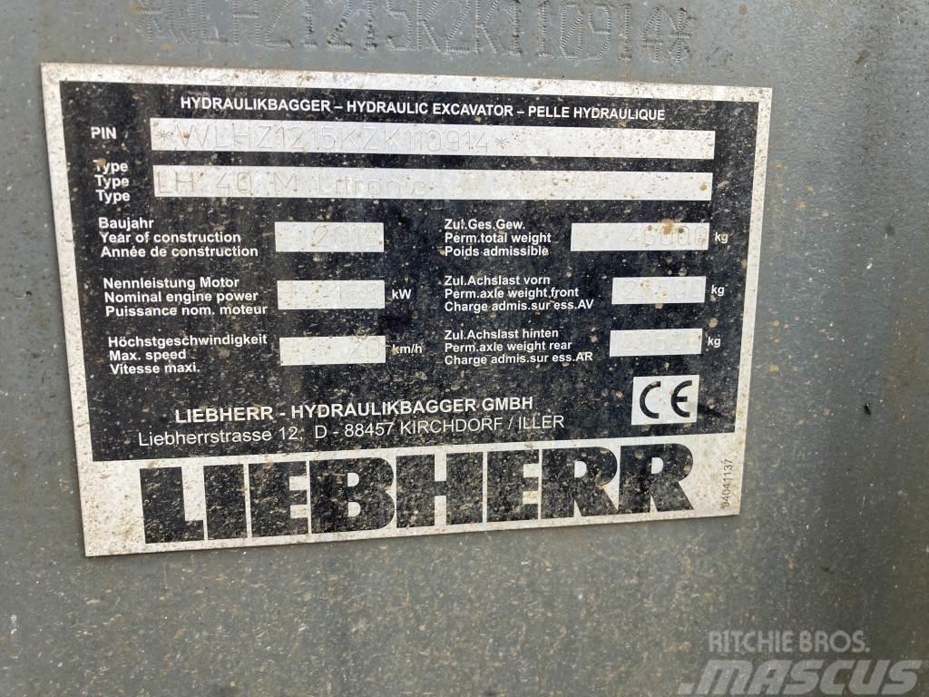 Liebherr LH 40 M Industry Litronic Bageri za prenos primarnih/sekundarnih sirovina