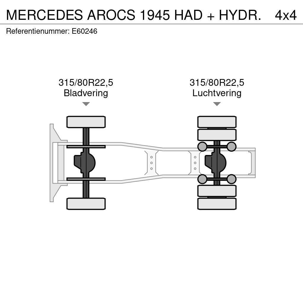 Mercedes-Benz AROCS 1945 HAD + HYDR. Tegljači